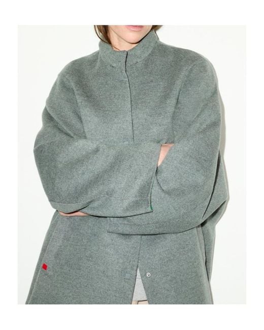 MAX&Co. Gray Oversized Double-Woven Wool Coat