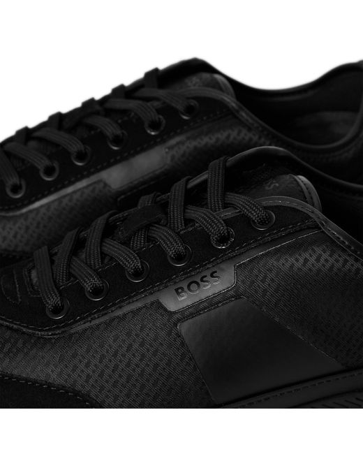 Boss Black Solid Color Low-Top Trainers for men