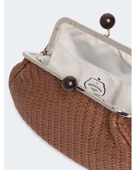 Weekend by Maxmara Brown Letter Detail Shoulder Bag