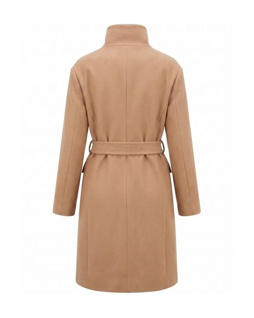 Pinko Natural Belted Button-Down Coat
