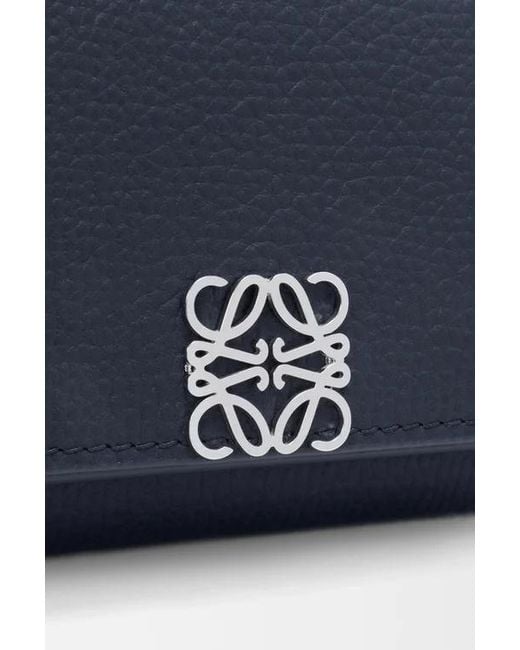 Loewe Blue Anagram Trifold Wallet