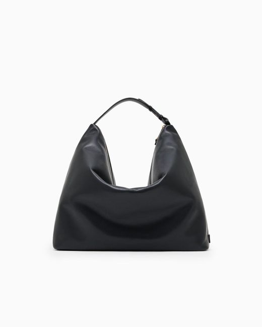 Emporio Armani Black Oversized Hobo Bag