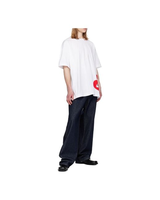 COMME DES GARÇONS PLAY White Short-Sleeved T-Shirt for men