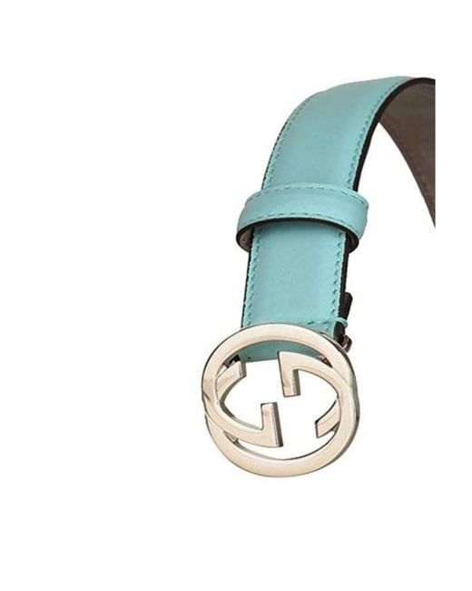 Gucci Blue Gg Buckle Belt