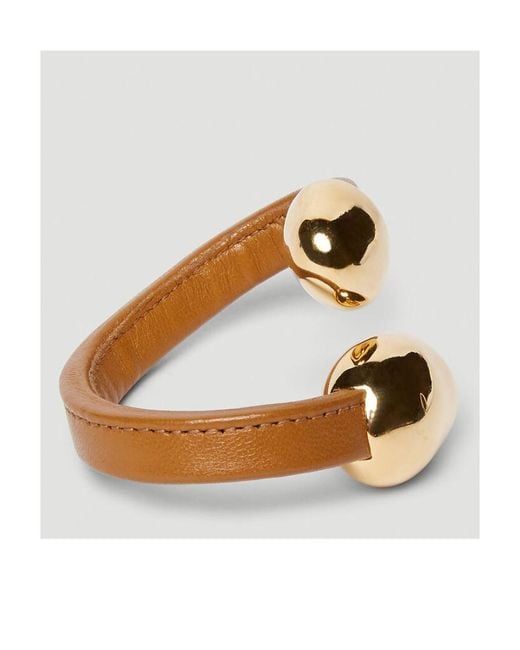 Bottega Veneta Metallic Stoppers Cuff Bracelet