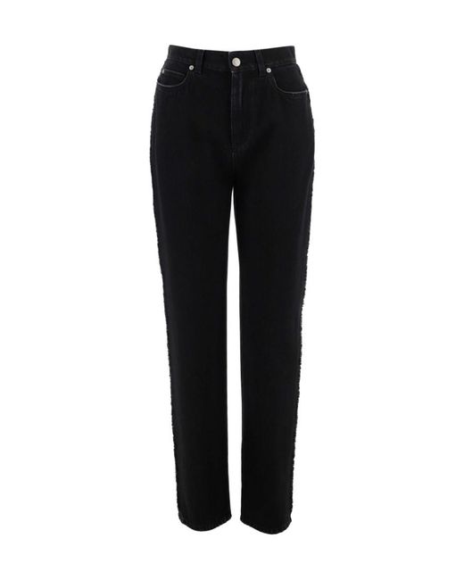 McQueen Black High Waist Jeans
