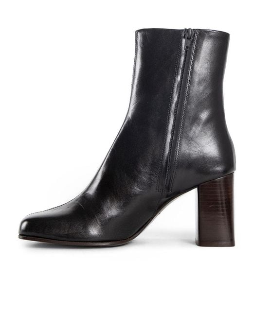 Lemaire Black Anatomic Zipped Boots