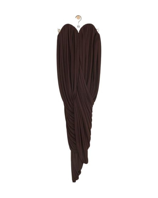Loewe Brown Bustier Dress