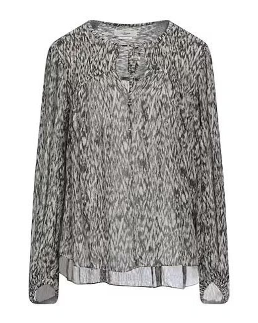 Isabel Marant Gray Long-Sleeve V-Neck Top
