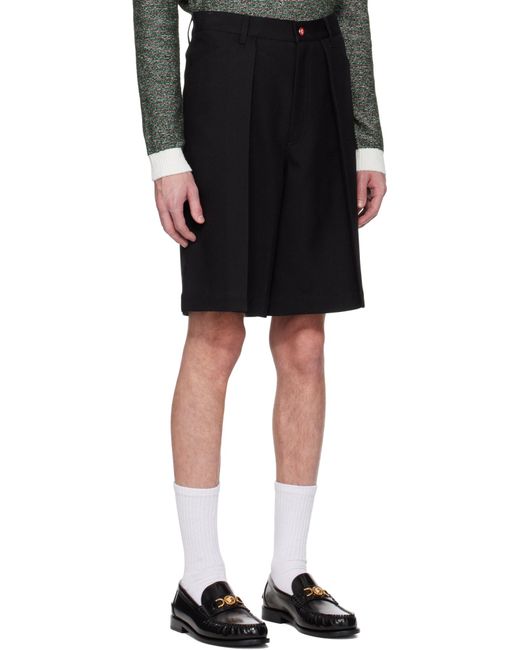 Casablanca Black Chicano Pleated Shorts for men