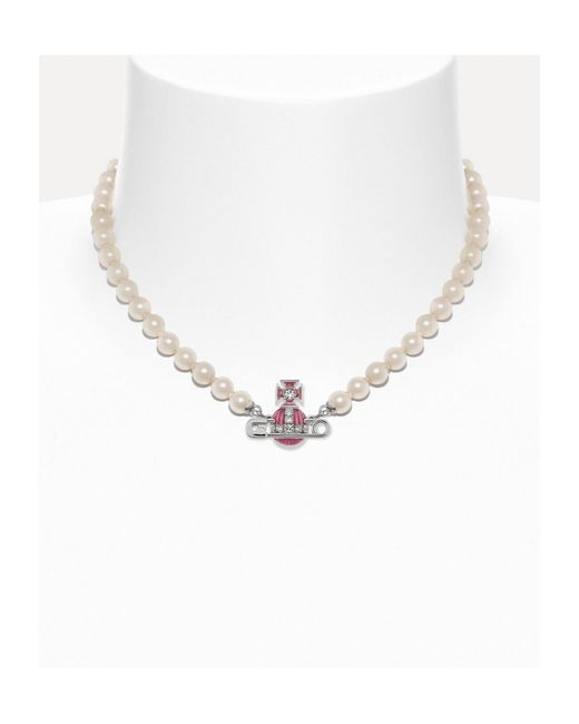 Vivienne Westwood Metallic Orb Pendant Embellished Necklace