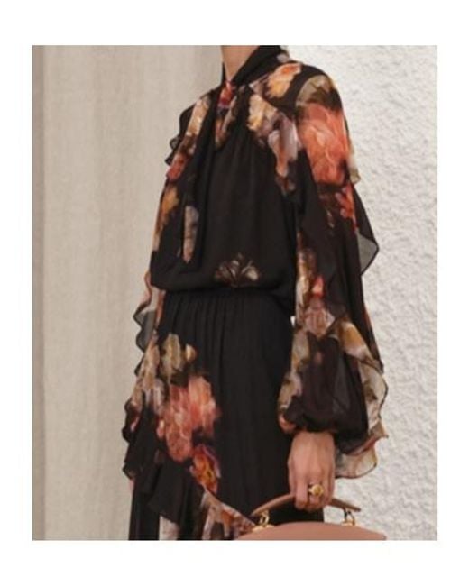 Zimmermann Black Hypnotic Flutter Blouse