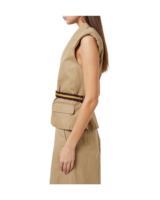 Dries Van Noten Natural Vilian Sleeveless Jacket