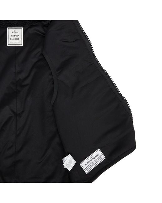 Maison Mihara Yasuhiro Black Zipper Vest for men