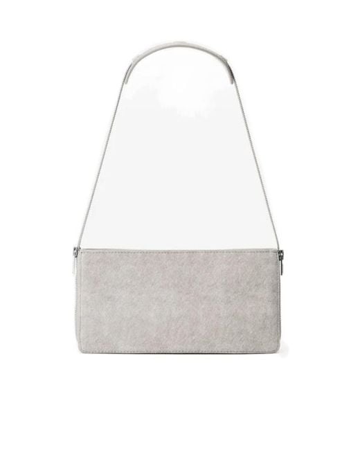 Alexander Wang White Siren Zip-Up Mini Shoulder Bag