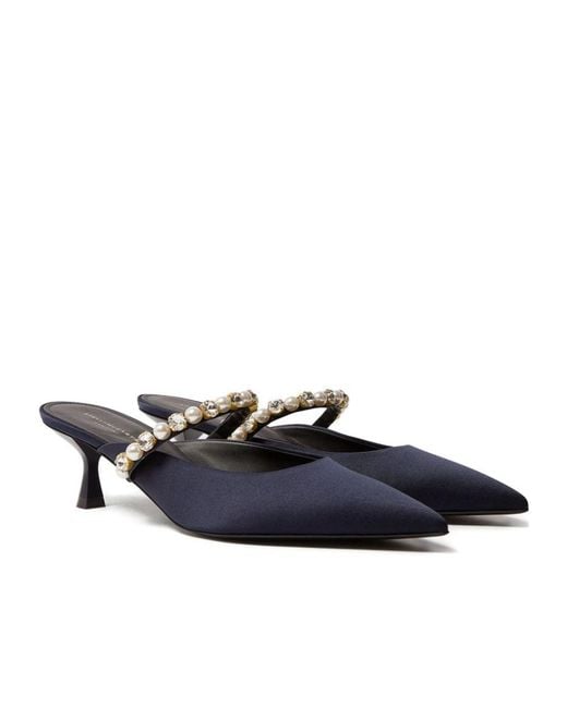Stella McCartney White Pearl-Embellished Heeled Sandals