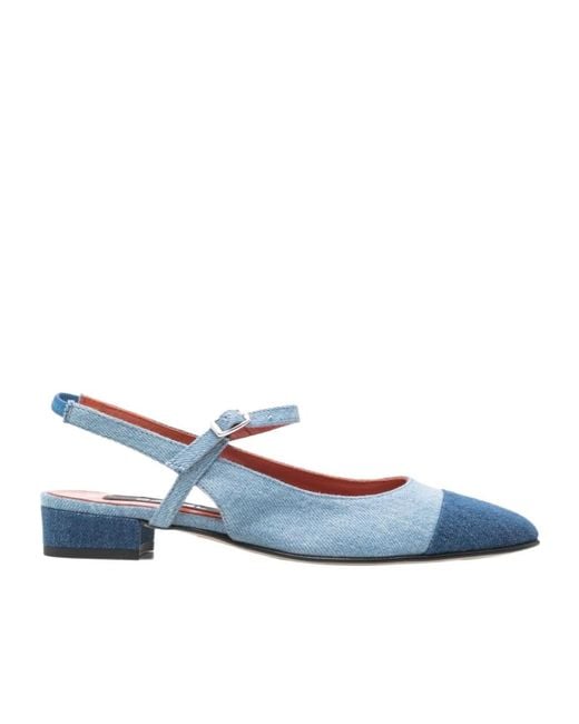 CAREL PARIS Blue Oceano Slingback Ballets