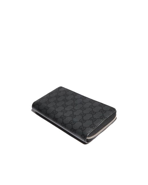 Gucci Gray Gg Zip-Around Wallet for men