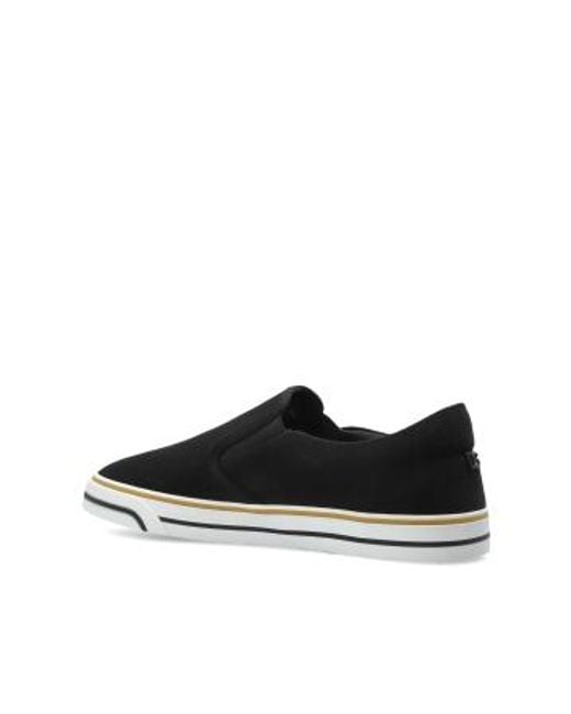Dolce & Gabbana Black Slip-On Sports Shoes for men