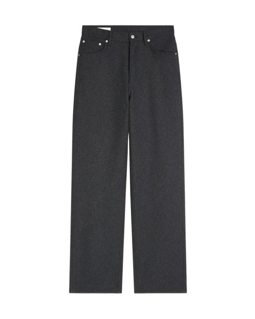 Dries Van Noten Gray Straight Leg Trousers for men