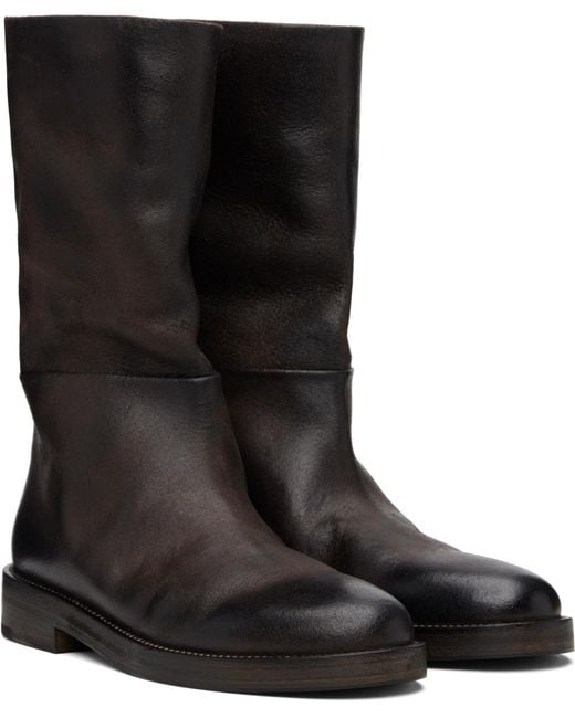 Marsèll Black Tubetto Leather Boots