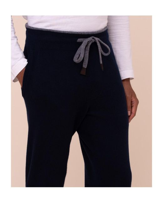 Fedeli Blue Davis Cashmere Knit Pants for men