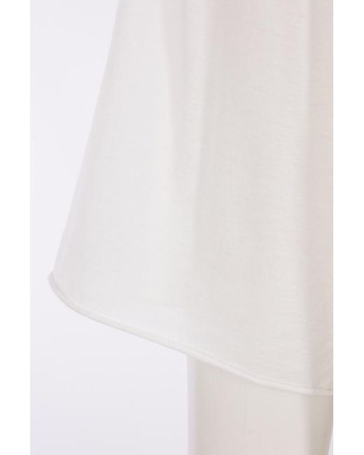 Rick Owens White V-Neck Short-Sleeved T-Shirt for men