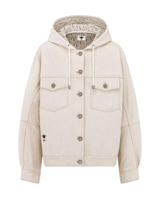 Dior Natural Oversized Hooded Jacket
