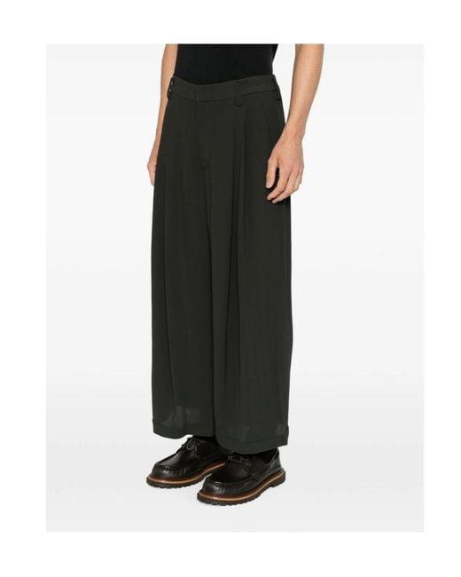 Ziggy Chen Black Pleated Palazzo Pants