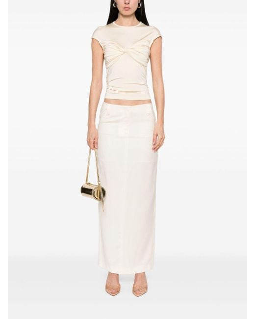 AYA MUSE White Twill Maxi Skirt