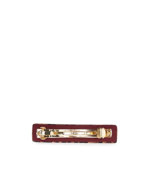Etro White Rectangular Hair Clip