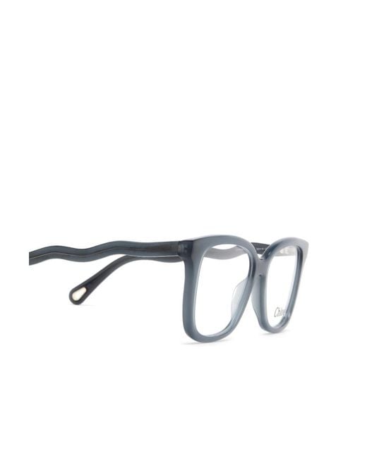 Chloé White Chloé Eyewear Square Frame Glasses