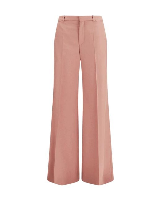 Chloé Pink Casual Trousers With Belt Loops