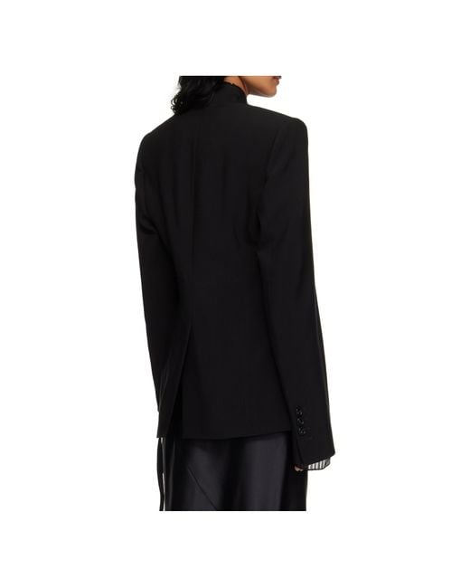 Ann Demeulemeester Black Sady Collarless Fitted Blazer