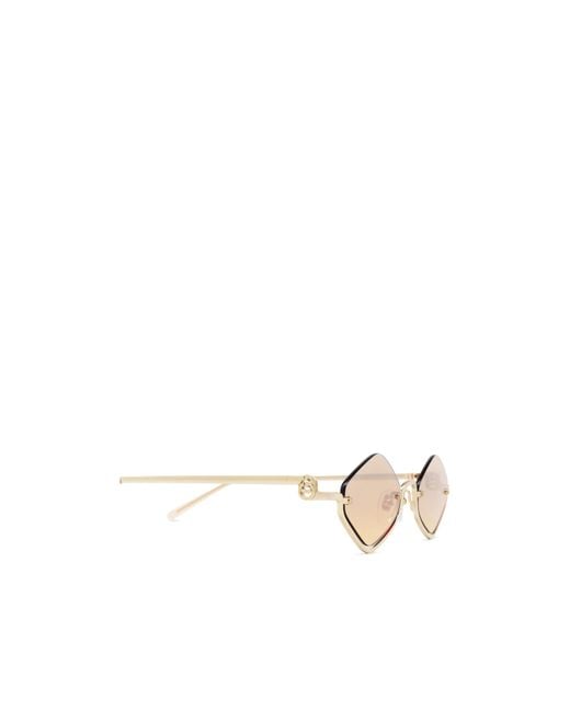 Gucci White Eyewear Geometric Frame Sunglasses