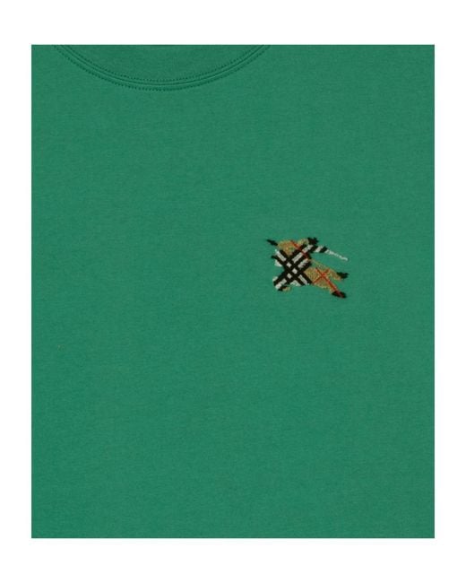 Burberry Green Knight Cotton T-Shirt for men