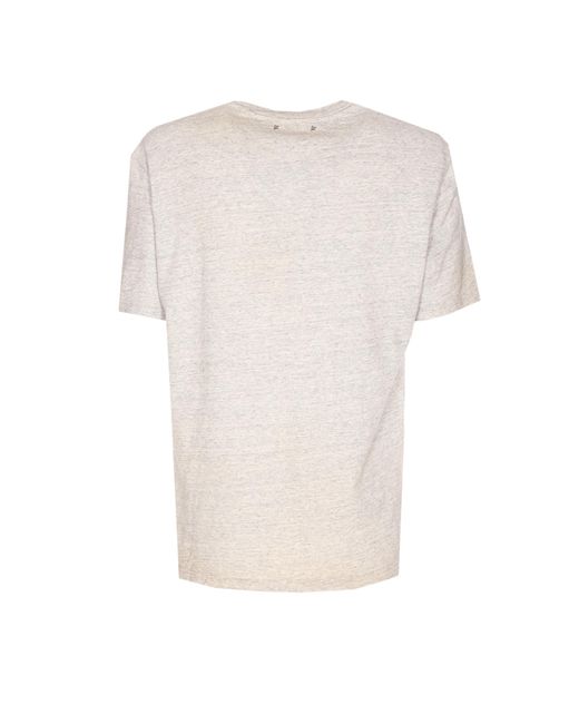 Golden Goose Deluxe Brand White Graphic Printed Crewneck T-Shirt for men