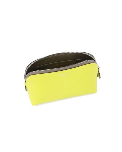 Bally Yellow Wrap Zipper Wallet