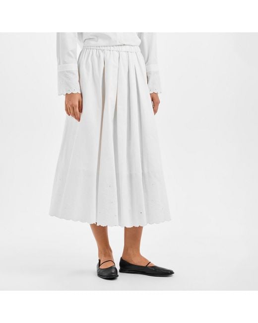 Weekend by Maxmara White Minimalist Versatile Skirt