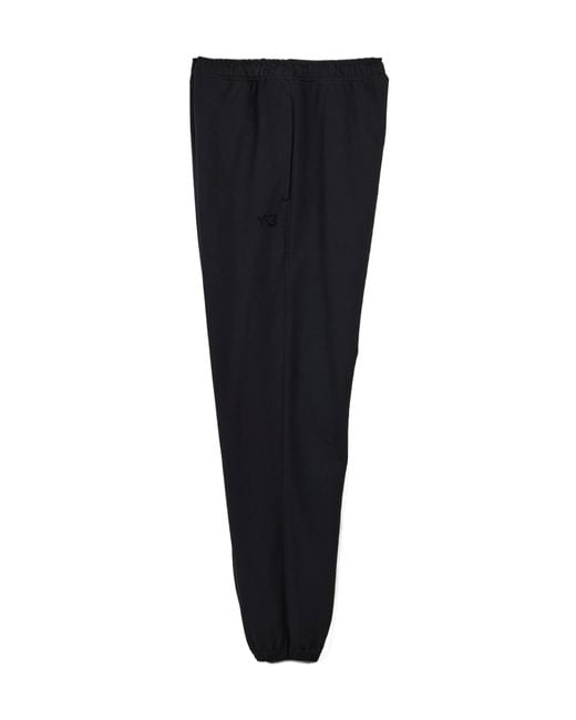 Y-3 Black French-Terry Drawstring Track Pants for men