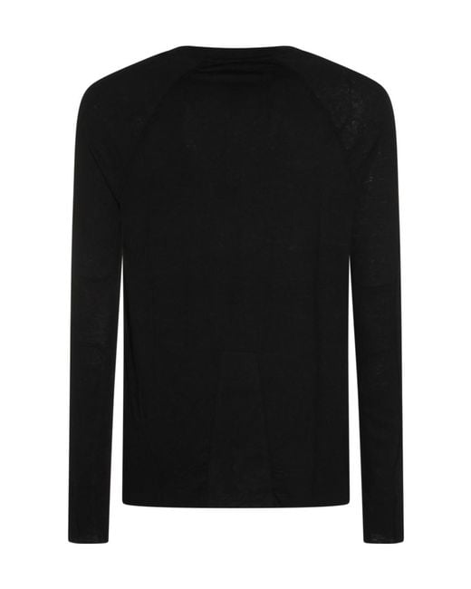 Thom Krom Black Long Sleeve T-Shirt for men