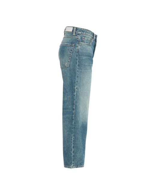 ICON DENIM Blue Denim Trousers With Belt Loops