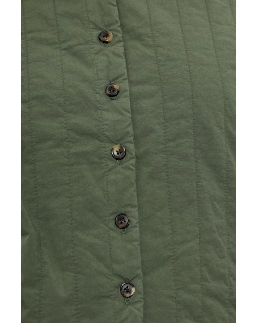 Dries Van Noten Green Long-Sleeved Button Jacket