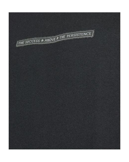Iceberg Black Round-Neck Patchwork T-Shirt for men