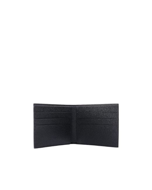 Dolce & Gabbana Blue Logo Plaque Bi-Fold Wallet for men