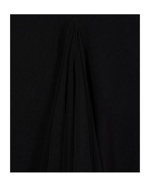 Yohji Yamamoto Black Asymmetric-Hem Dress