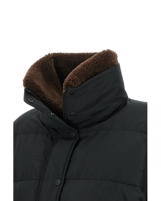Brunello Cucinelli Black Cropped Down Jacket