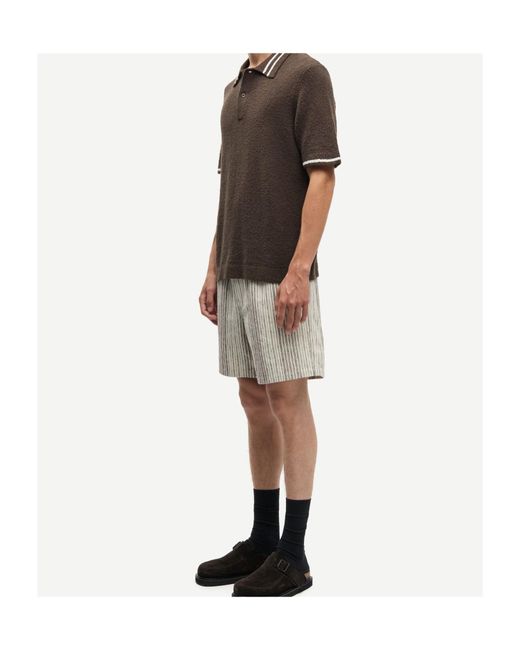 Samsøe & Samsøe Green Samsøe Samsøe Sapedro Textured Polo Shirt for men