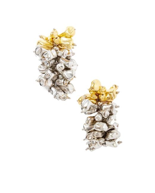 Dries Van Noten Metallic And-Tone Earrings