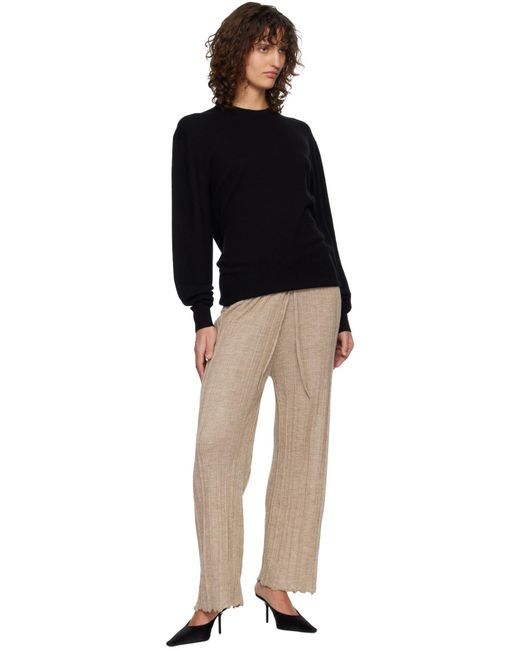 Totême  Black Totême Round Neck Knitted Jumper